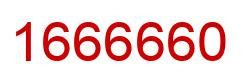 Number 1666660 red image