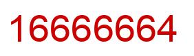 Number 16666664 red image