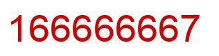 Number 166666667 red image
