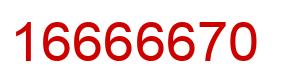 Number 16666670 red image