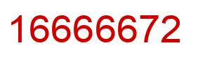 Number 16666672 red image