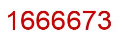 Number 1666673 red image