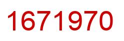 Number 1671970 red image