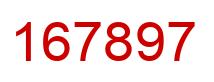 Número 167897 imagen rojo