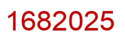 Number 1682025 red image