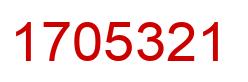 Número 1705321 imagen rojo