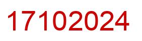 Number 17102024 red image