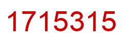 Number 1715315 red image