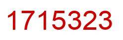 Number 1715323 red image