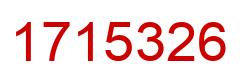 Número 1715326 imagen rojo