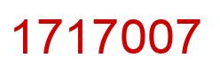 Number 1717007 red image
