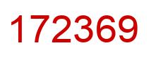 Number 172369 red image