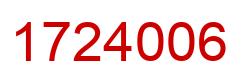 Number 1724006 red image