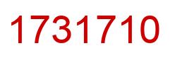 Number 1731710 red image