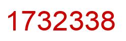 Number 1732338 red image