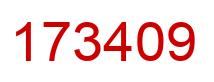 Number 173409 red image