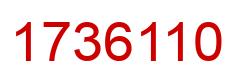 Number 1736110 red image