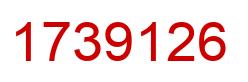 Number 1739126 red image