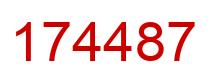 Number 174487 red image