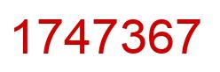 Número 1747367 imagen rojo
