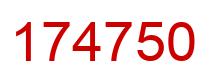 Number 174750 red image