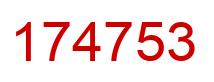 Number 174753 red image