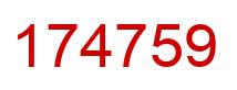 Número 174759 imagen rojo