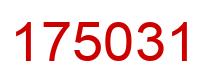 Number 175031 red image