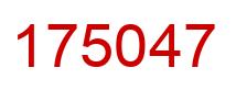 Number 175047 red image