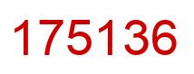 Number 175136 red image
