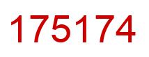 Número 175174 imagen rojo