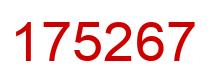 Number 175267 red image