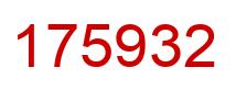 Number 175932 red image