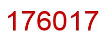 Number 176017 red image