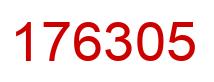 Number 176305 red image