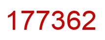 Number 177362 red image