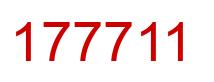 Number 177711 red image