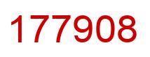 Number 177908 red image
