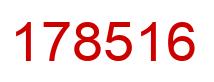 Number 178516 red image