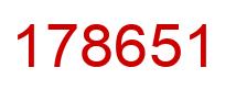 Number 178651 red image