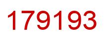 Número 179193 imagen rojo