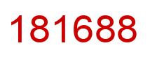 Number 181688 red image