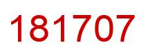 Number 181707 red image