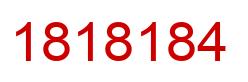 Number 1818184 red image