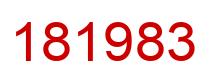 Number 181983 red image