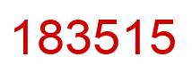 Number 183515 red image