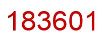 Number 183601 red image