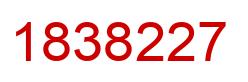 Number 1838227 red image