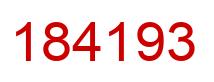 Number 184193 red image