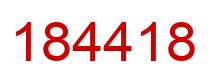 Number 184418 red image